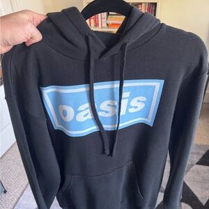 Oasis Black and Blue Men's Hoodie
